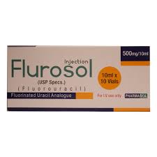 FLUROSOL INJ 500MG/10ML (5 FLUROURACIL)